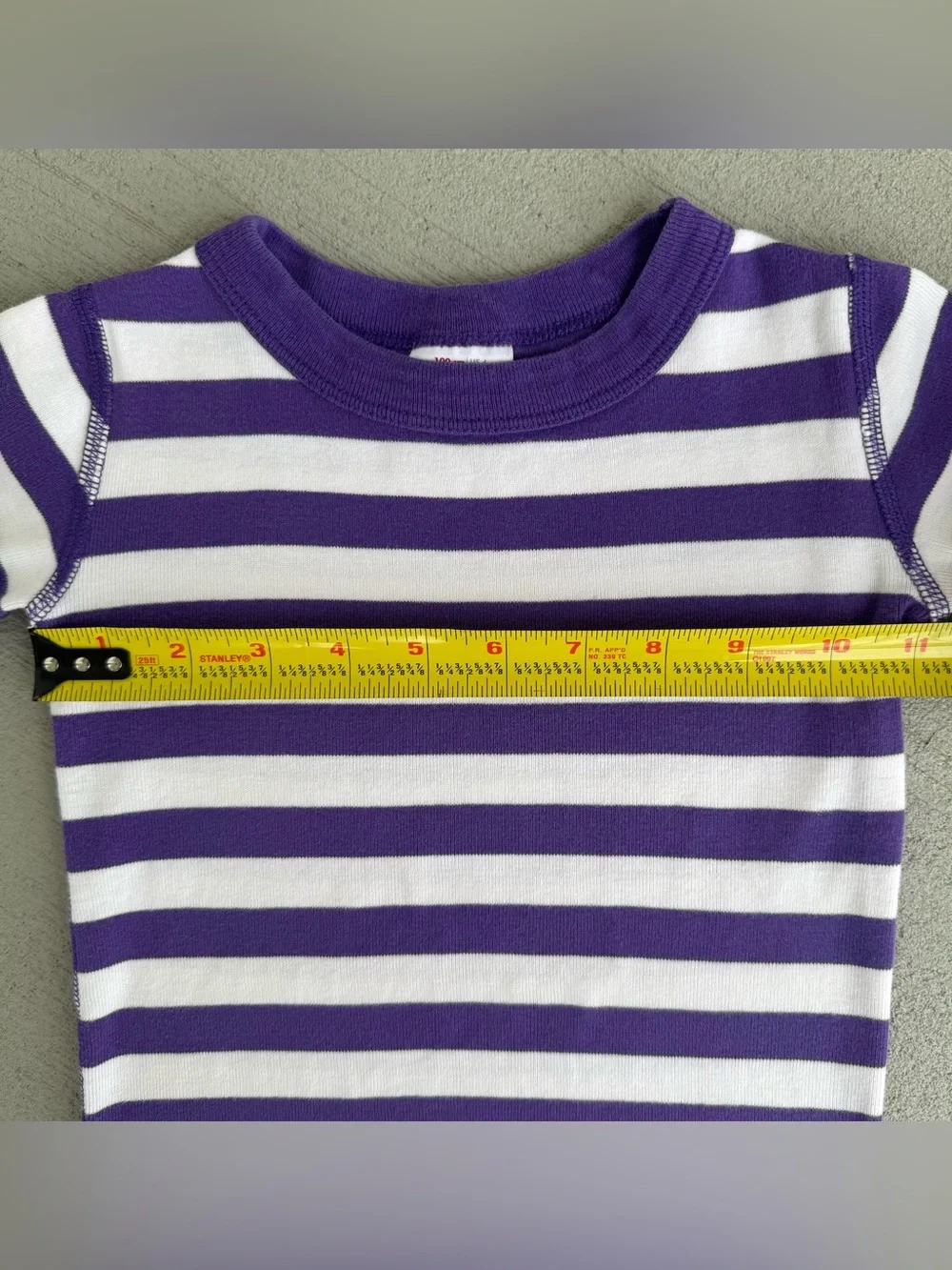 Hanna Andersson PJs Kids 4 100% Organic Cotton Purple White Striped Short Johns